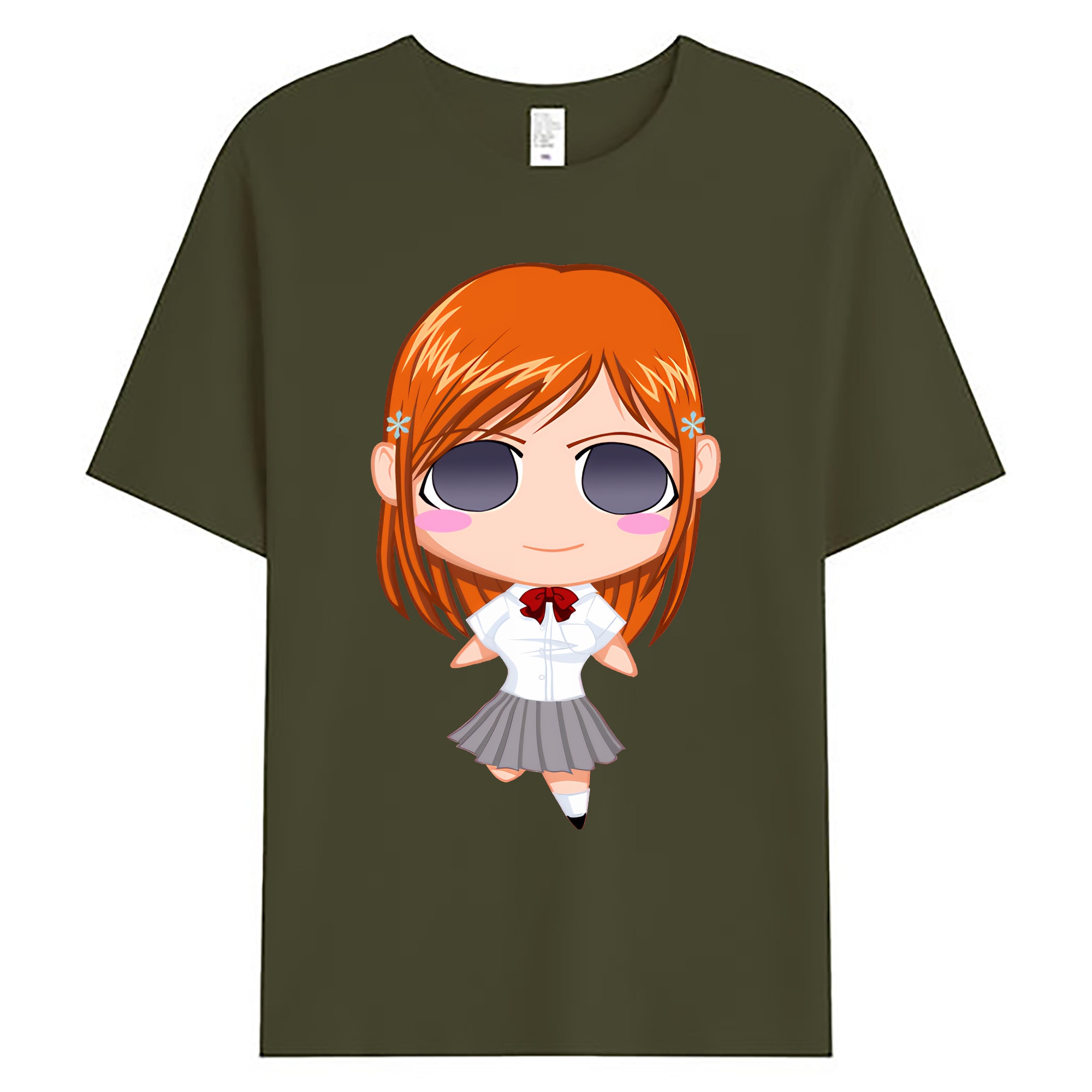 （画像用） ブリーチ 井上織姫（いのうえおりひめ） BLEACH Inoue Orihime 綿100％ メンズ半袖Tシャツ｜肌触りやわらか＆通気性
